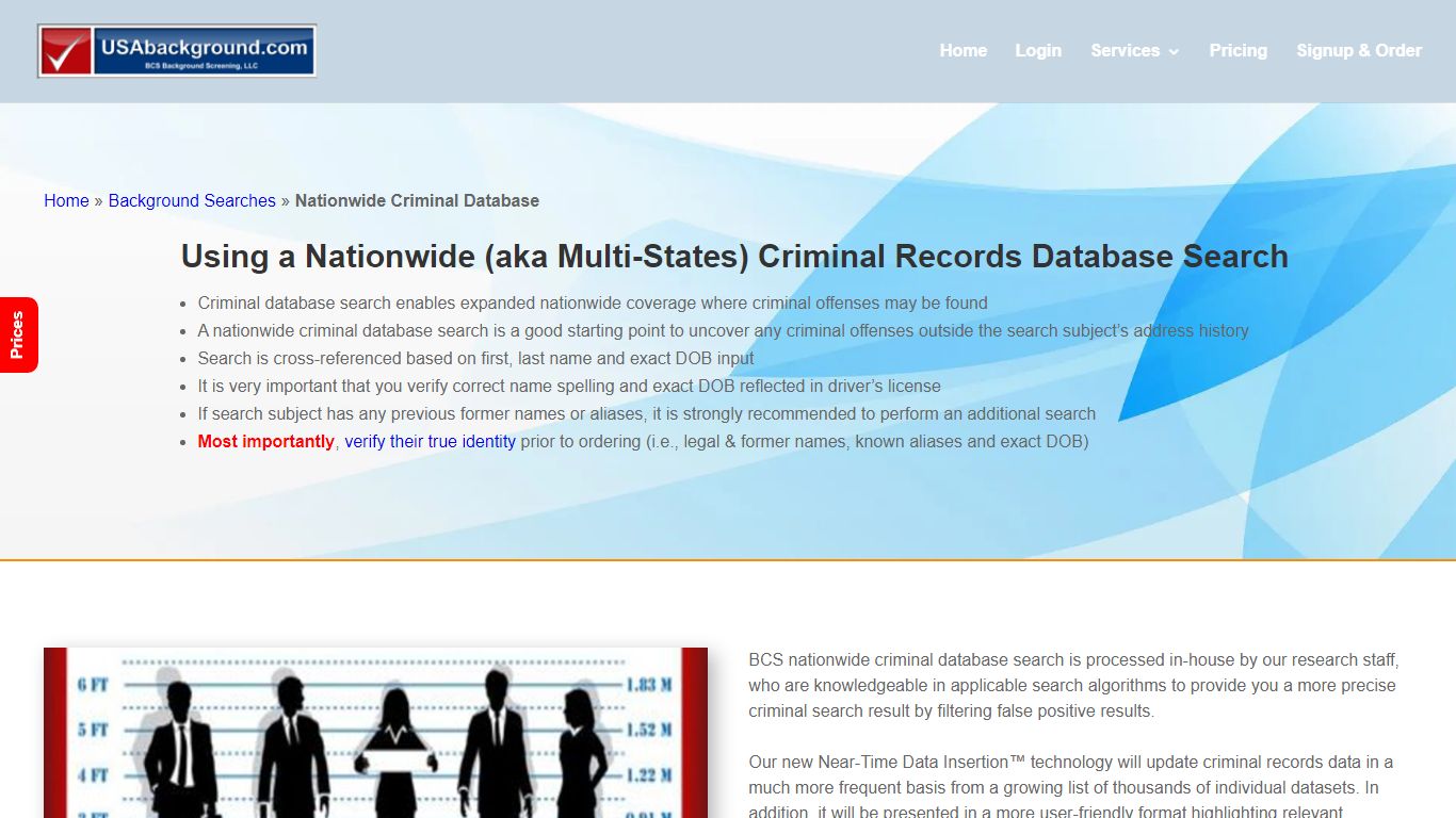 Nationwide Criminal Database Search - USAbackground.com